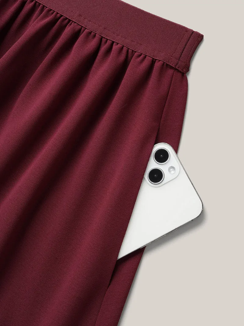 Color Block Tiered Midi Skirt