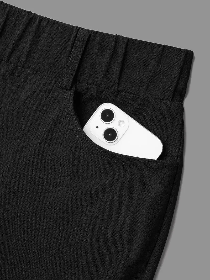 No-Waist Gap Decorative Placket Skinny Pants