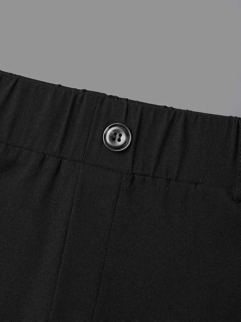 No-Waist Gap Decorative Placket Skinny Pants