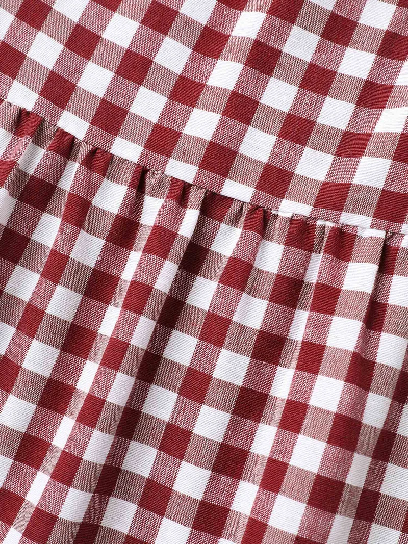 Plaid Hi-Low Hem Button Shirt