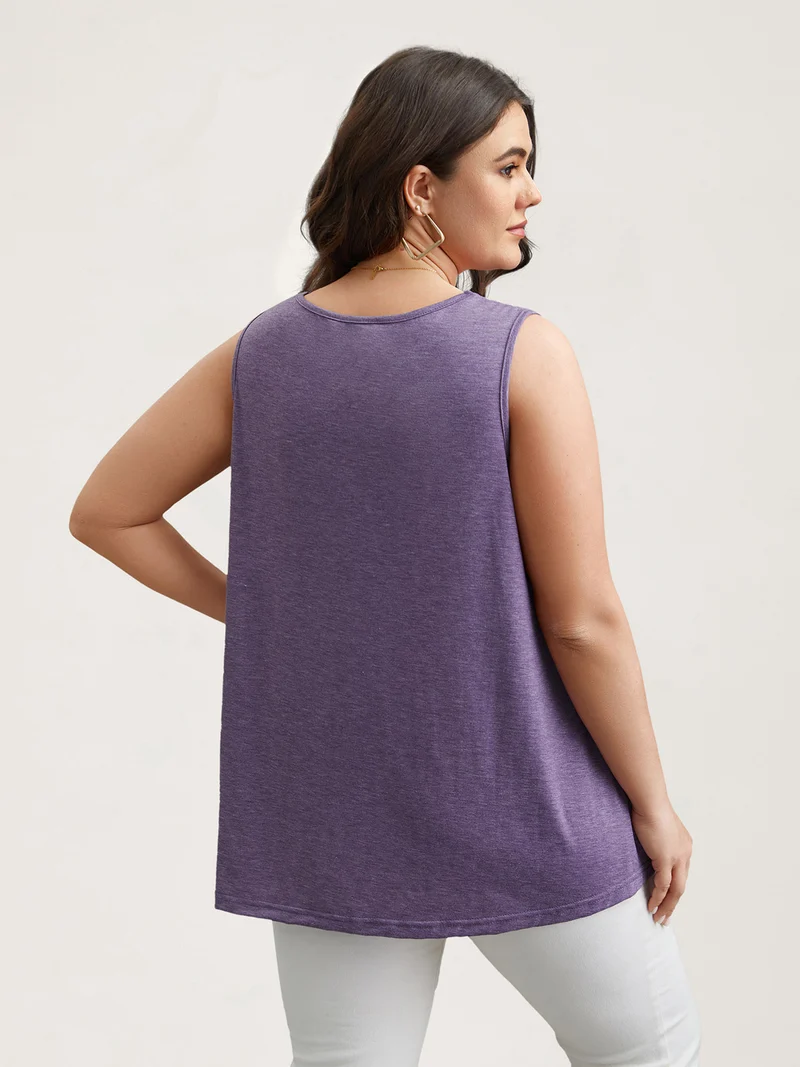 Solid Pleat Front V-Neck Vest