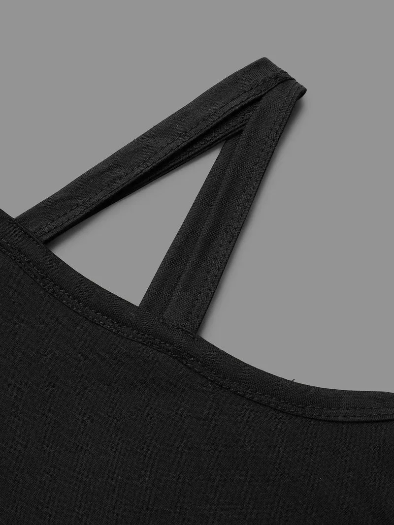 One-Shoulder Cami Fitted T-Shirt