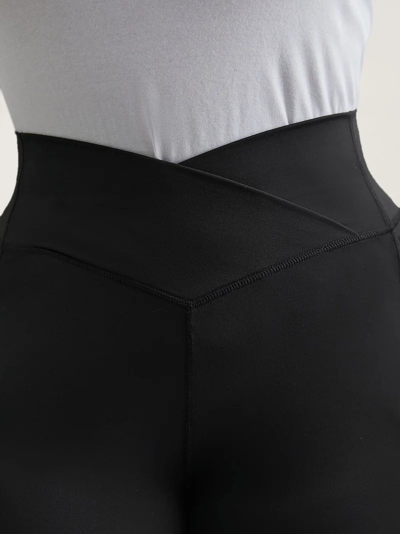 Criss-Cross Waist Pocket Tight Pants