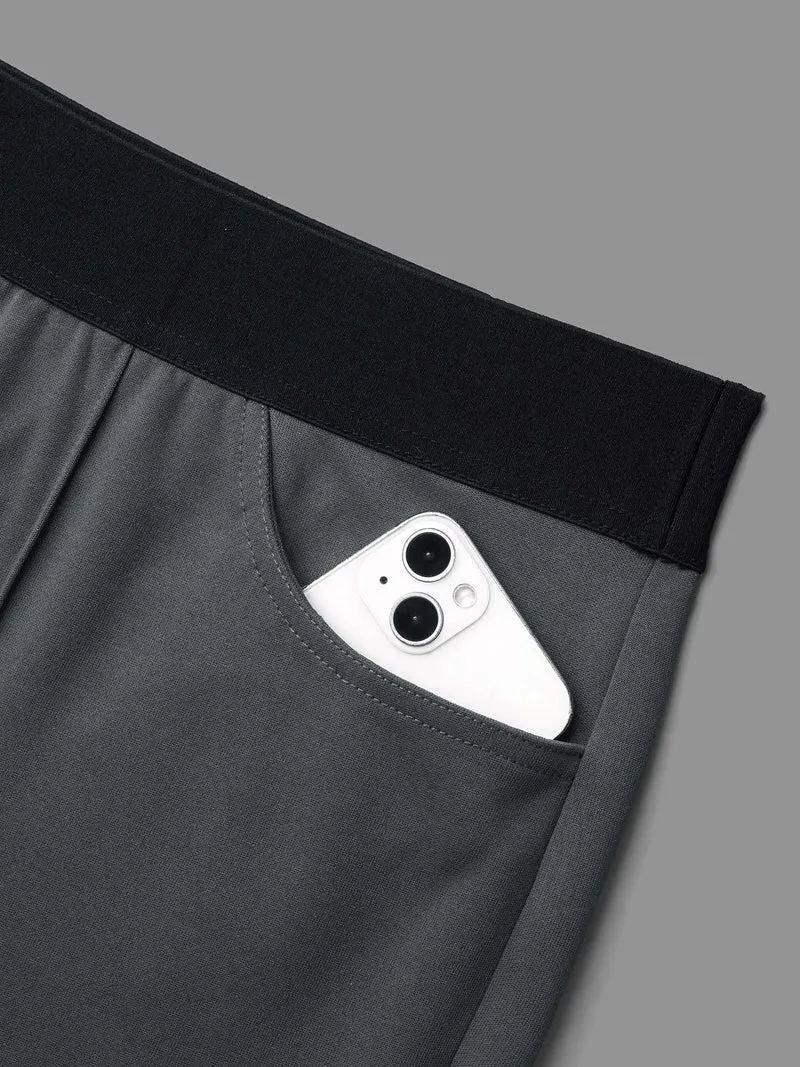Seamed Front Color Contrast Flared Pants