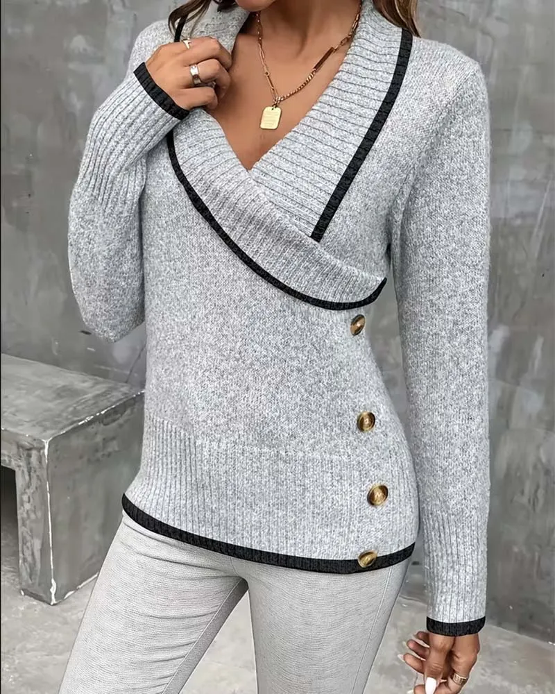Pull Manches Longues Col V