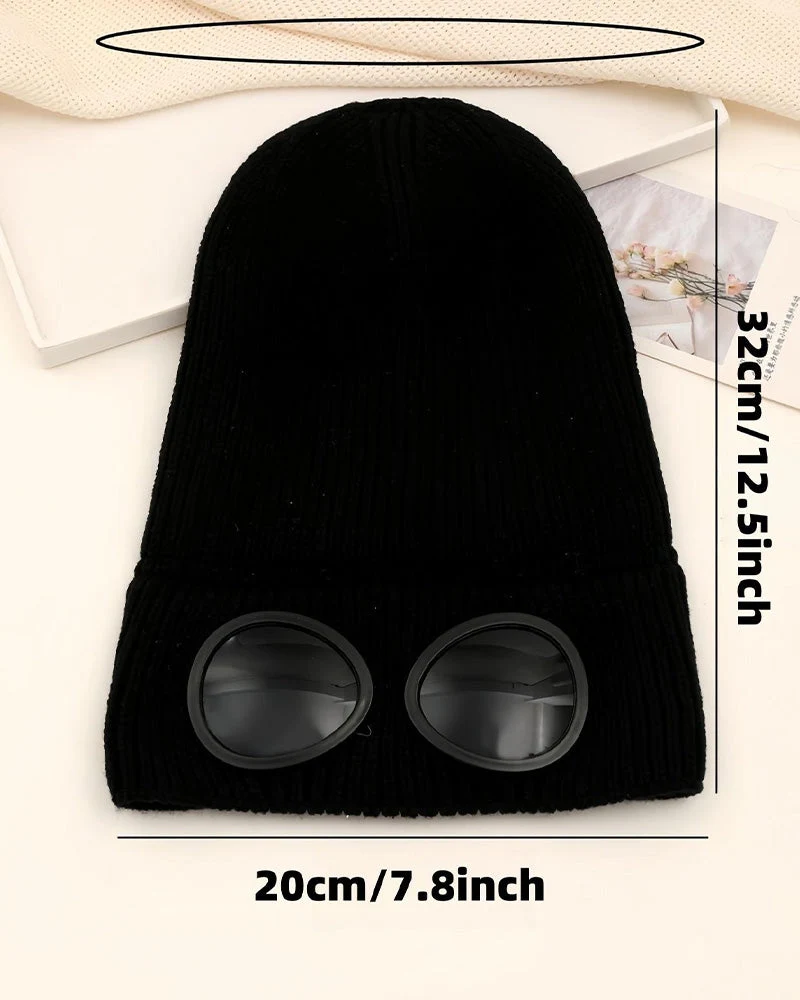 Bonnet Unisexe Uni Avec Design De Lentille De Lunettes