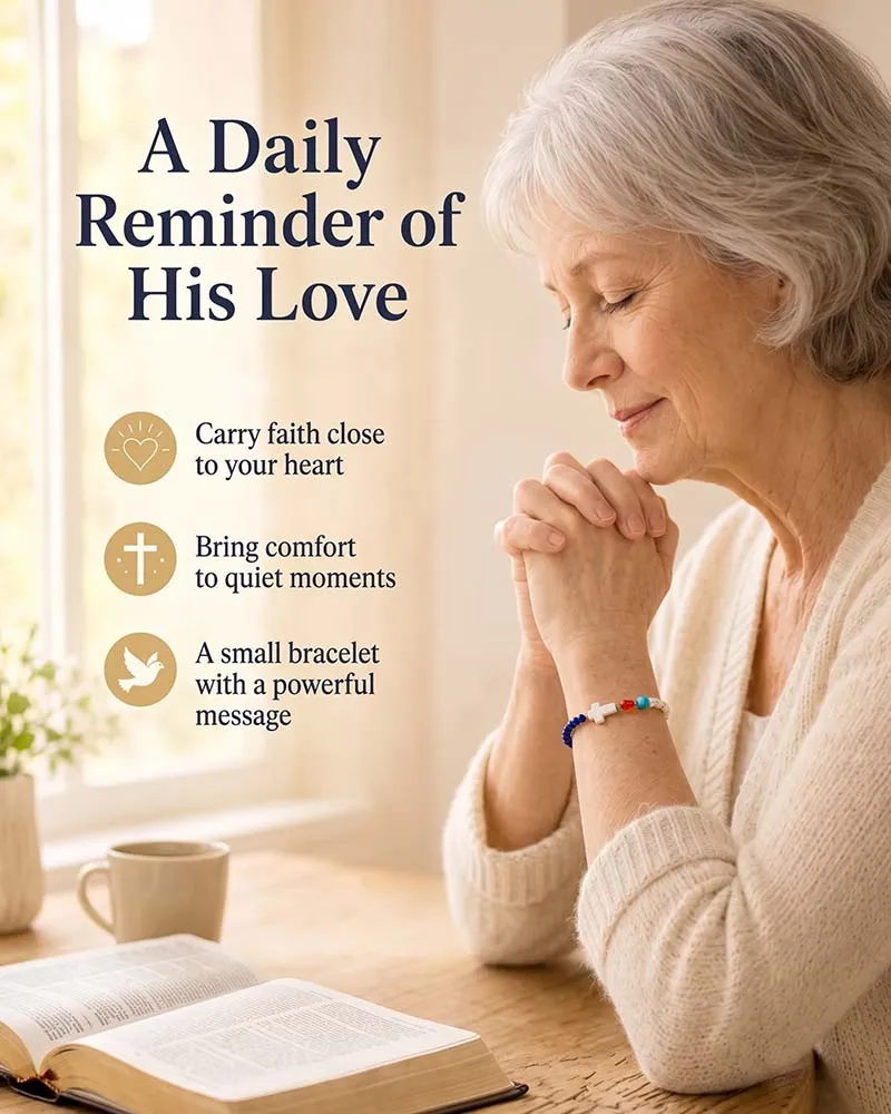 ✝️ Bracelet Jésus Fait Main ❤️ Portez L'Histoire. Portez La Foi.