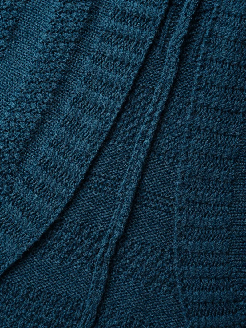 Curvy Ribbed Hem Cocoon Knit Cardigan