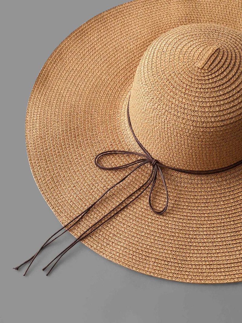 Solid Beach Straw Woven Hat