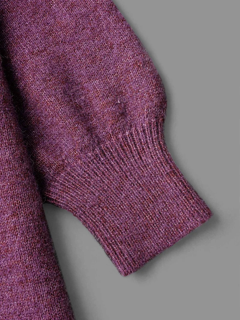 Off-Shoulder Textured Long Sleeve Pullover
