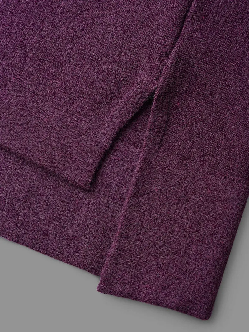 Supersoft Essentials Turtle Neck Asymmetrical Hem Slit Pullover