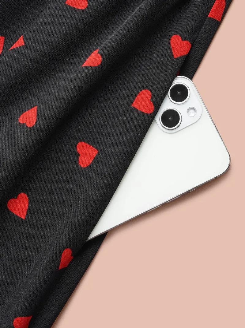 Sweetheart Neckline Side Slit Midi Dress