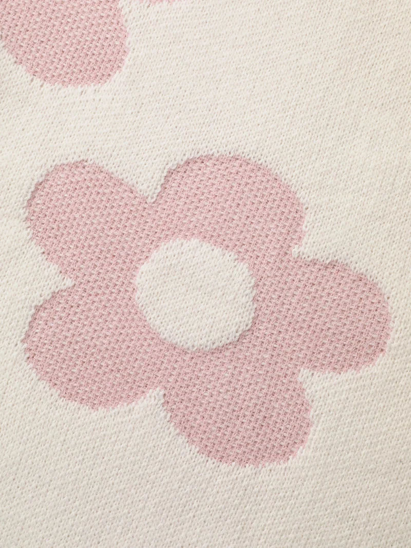 Round Neck Floral Pattern Pullover