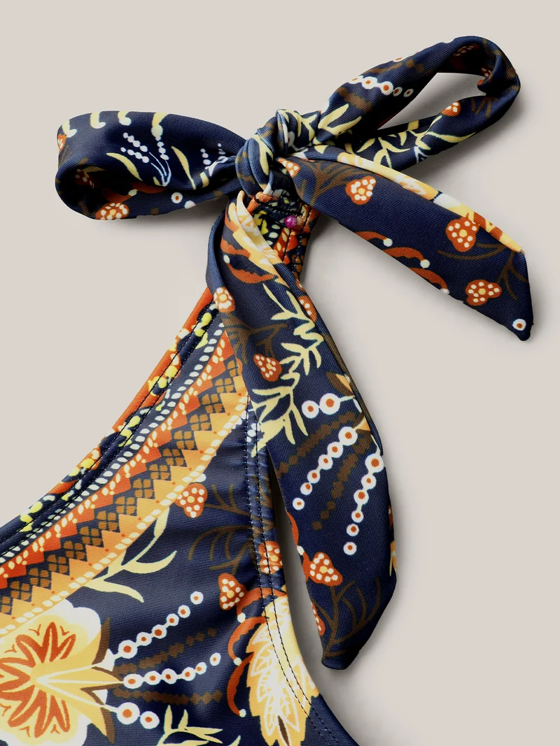 Boho Print Adjustable Tie One-Piece Swimsuit