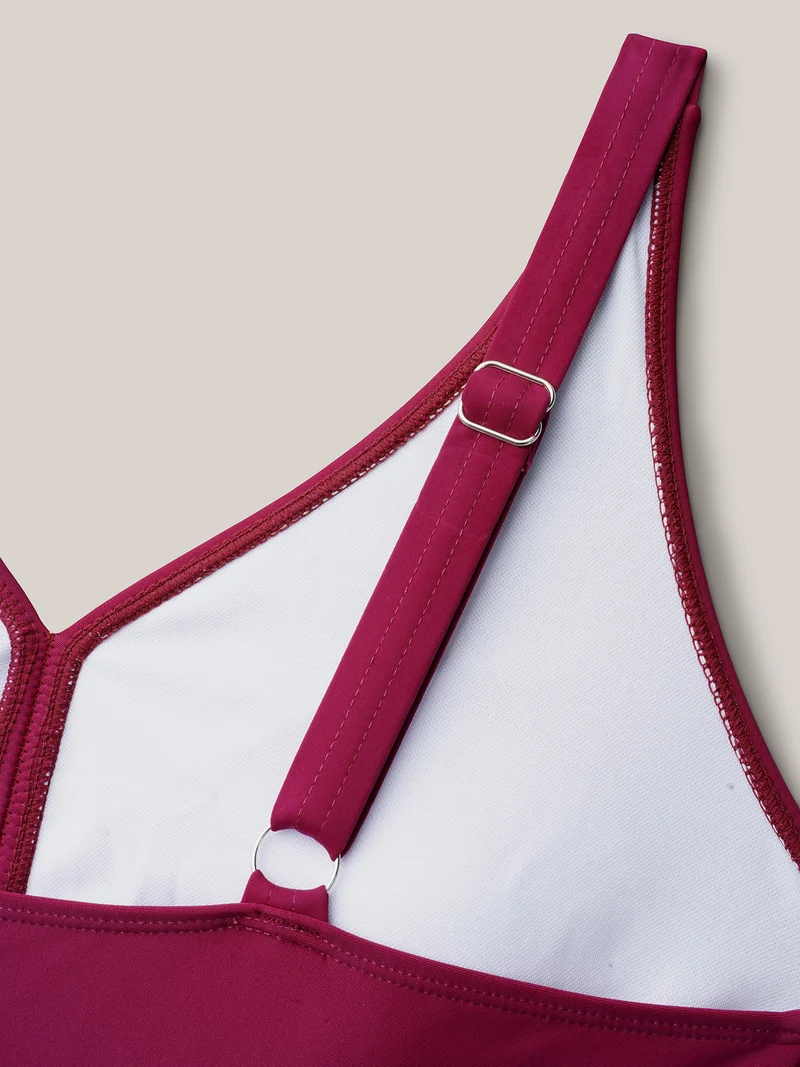 Ruched Side-Tie Adjustable Swim Dress