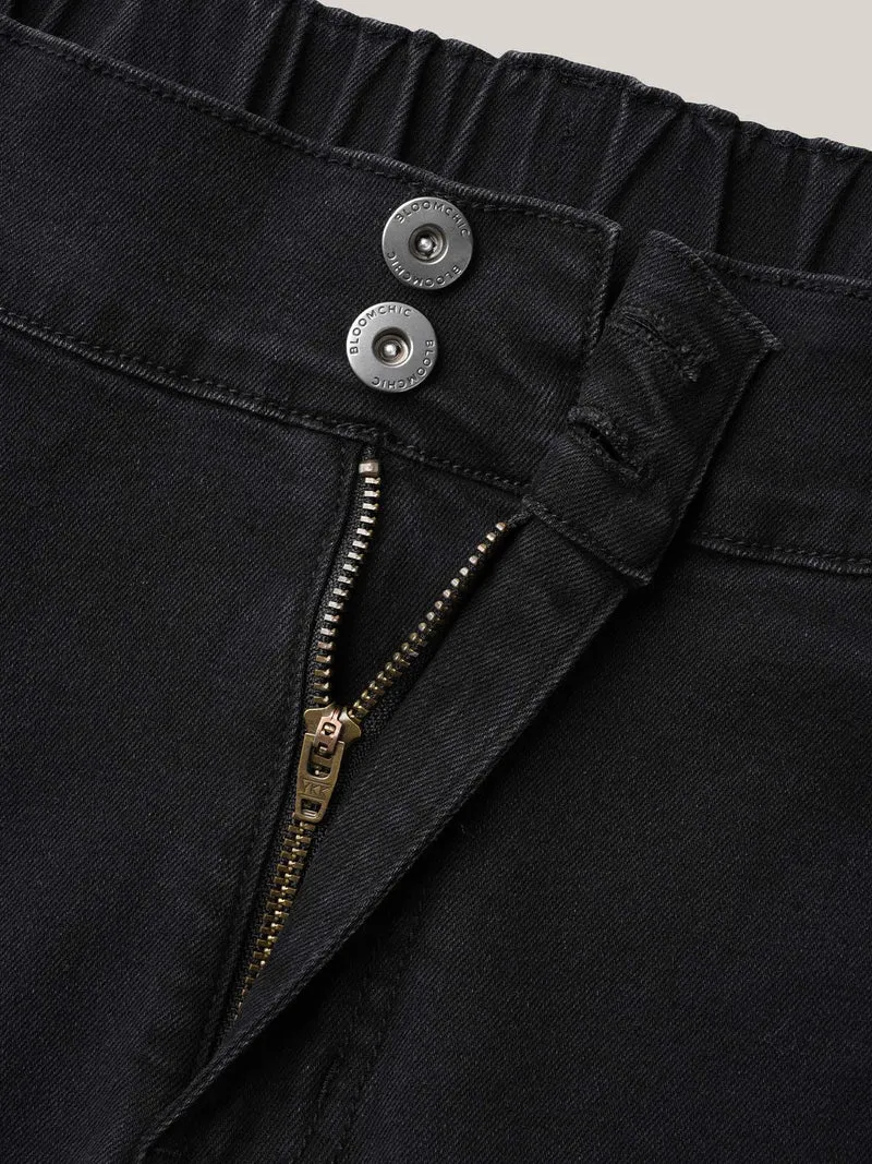 Buttons Mid-Rise Curvy Skinny-Fit Jeans