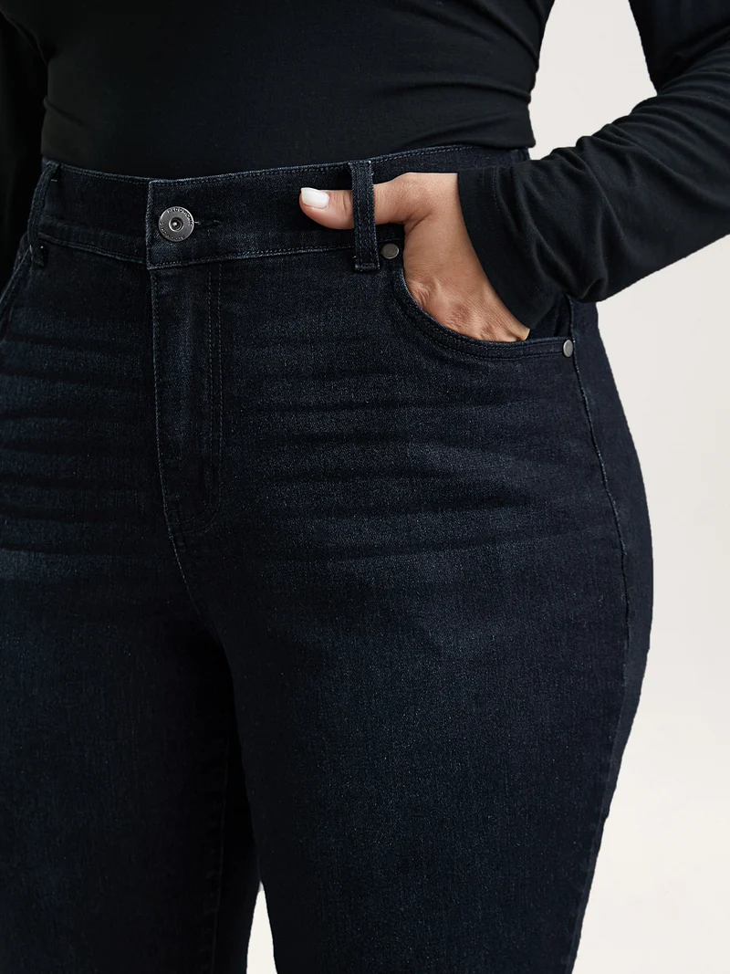 Whiskered Mid-Rise Skinny-Fit Jeans