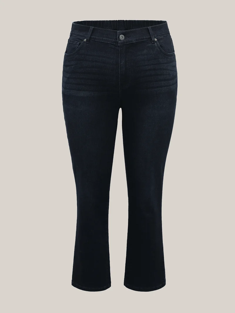 Whiskered Mid-Rise Skinny-Fit Jeans