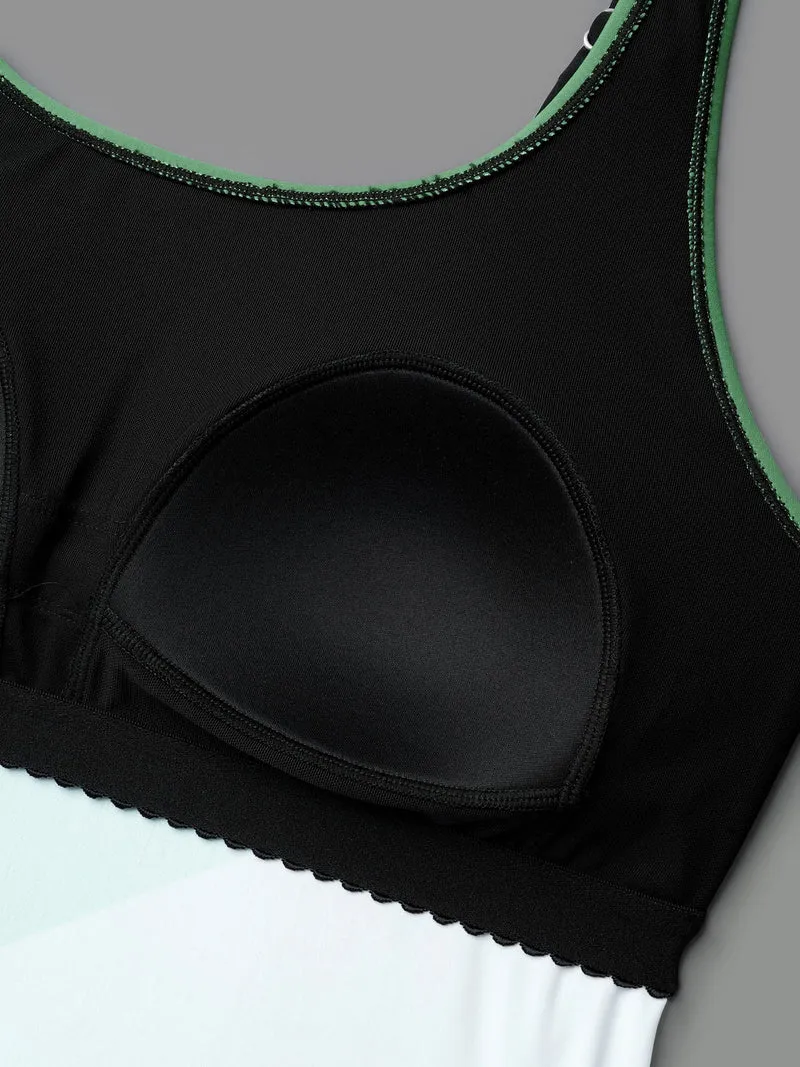 Color Block Drawstring Cami Swim Top