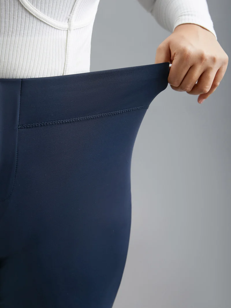 Stretchy Waist Plain Bootcut Leggings