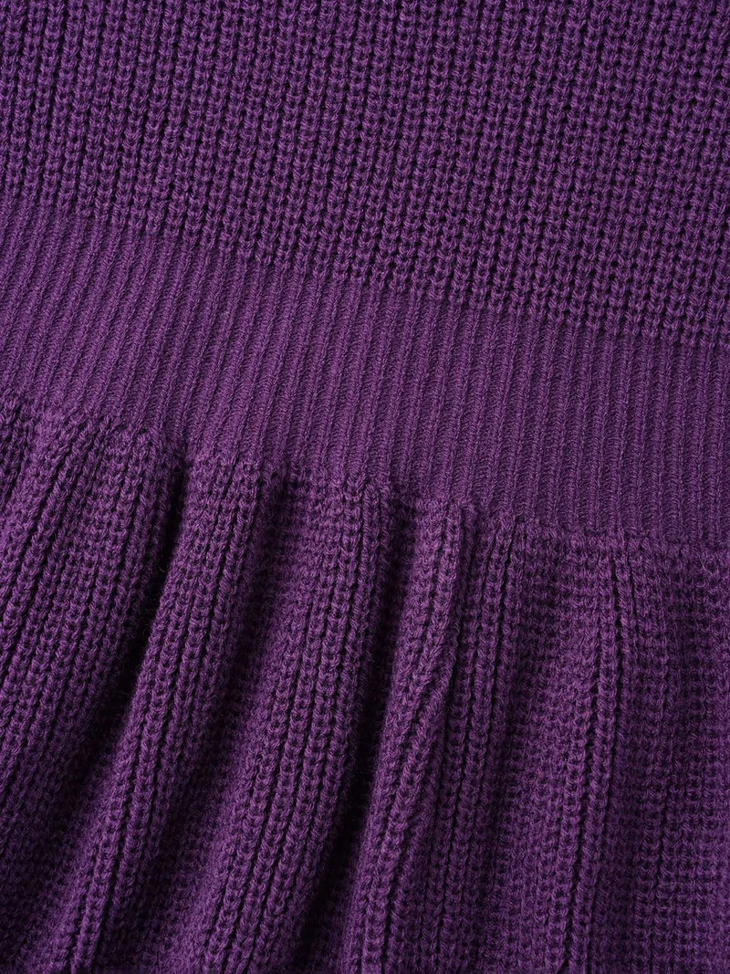 Plain Textured Keyhole Raglan Sleeve Pullover