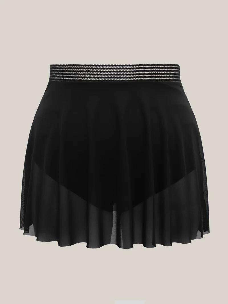 Mesh Webbed Flared Swim Bottoms