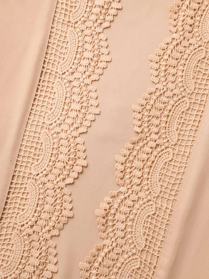 Scalloped Lace Open Front Kimono Cardigan