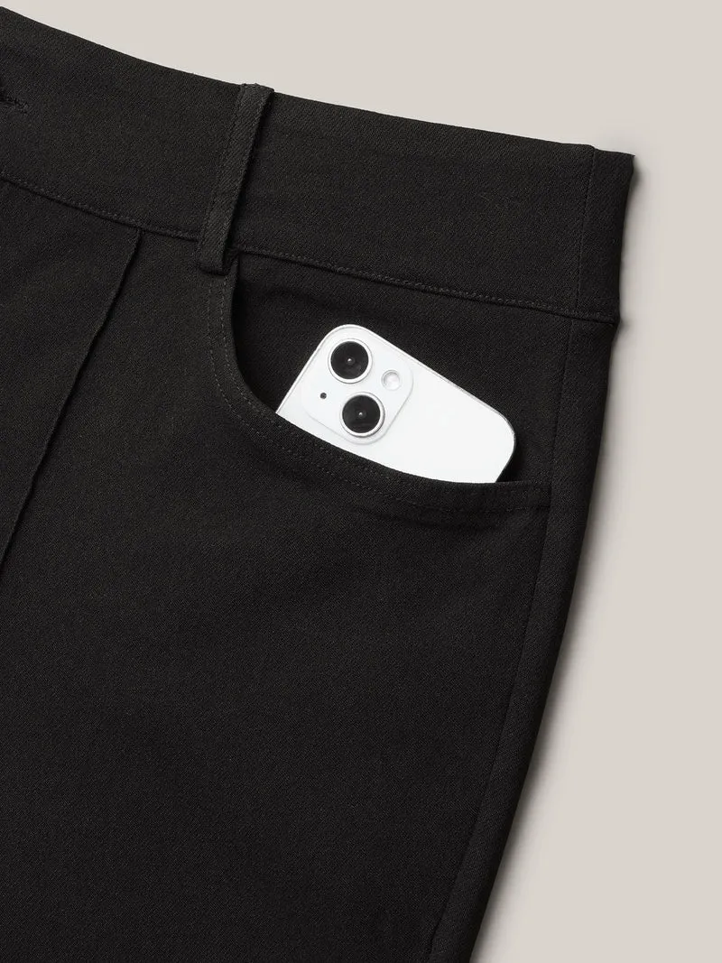 Stretchy Fabric Seamed Skinny-Fit Pants