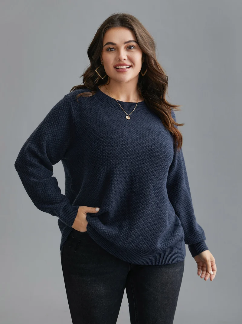 Supersoft Essentials Textured Back Slit Pullover