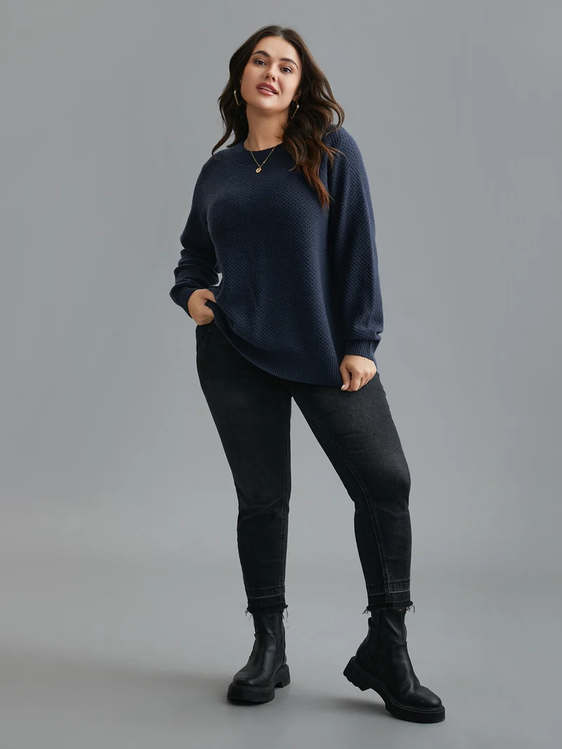 Supersoft Essentials Textured Back Slit Pullover