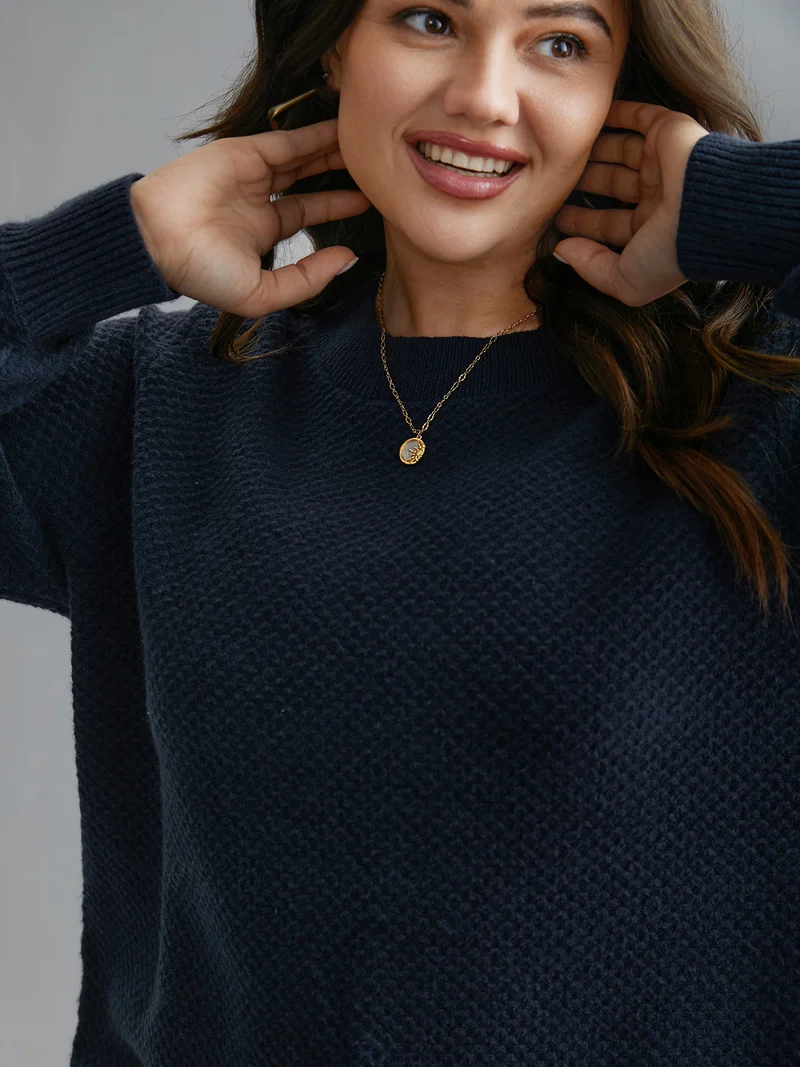 Supersoft Essentials Textured Back Slit Pullover