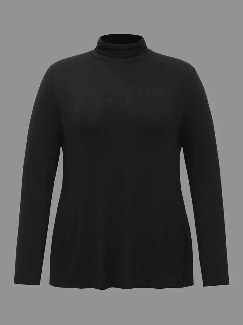 Supersoft Essentials Solid Mock Neck T-shirt