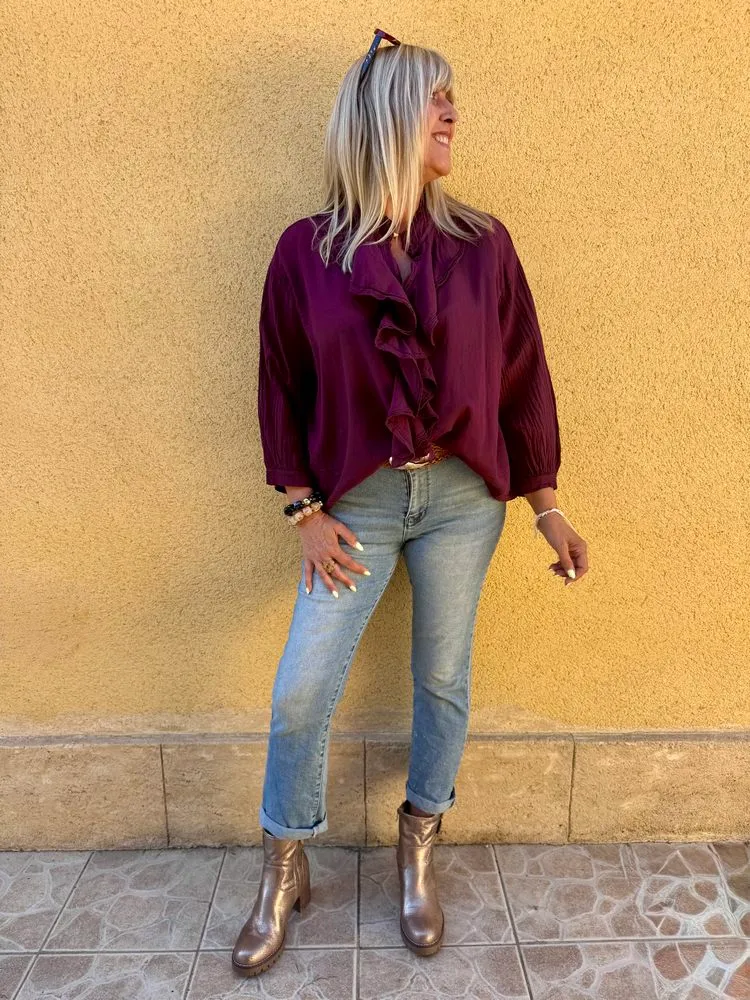 Chemise Alina prune