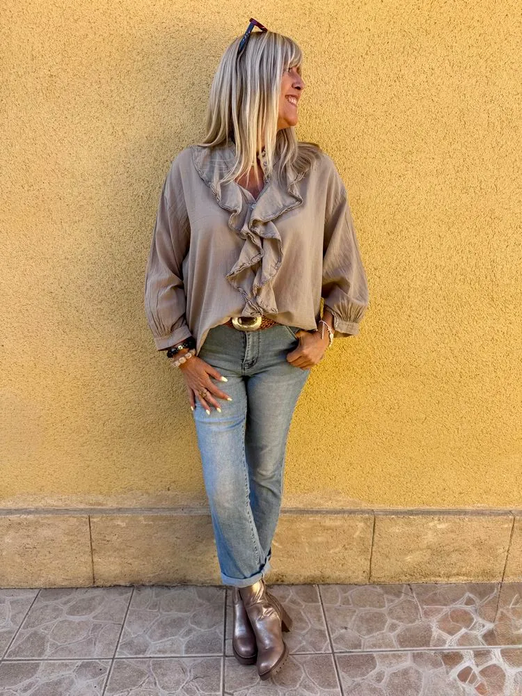 Chemise Alina taupe