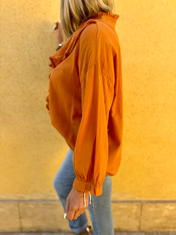 Chemise Alina brique orangé