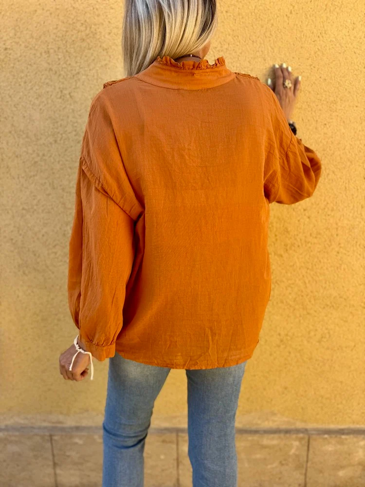 Chemise Alina brique orangé