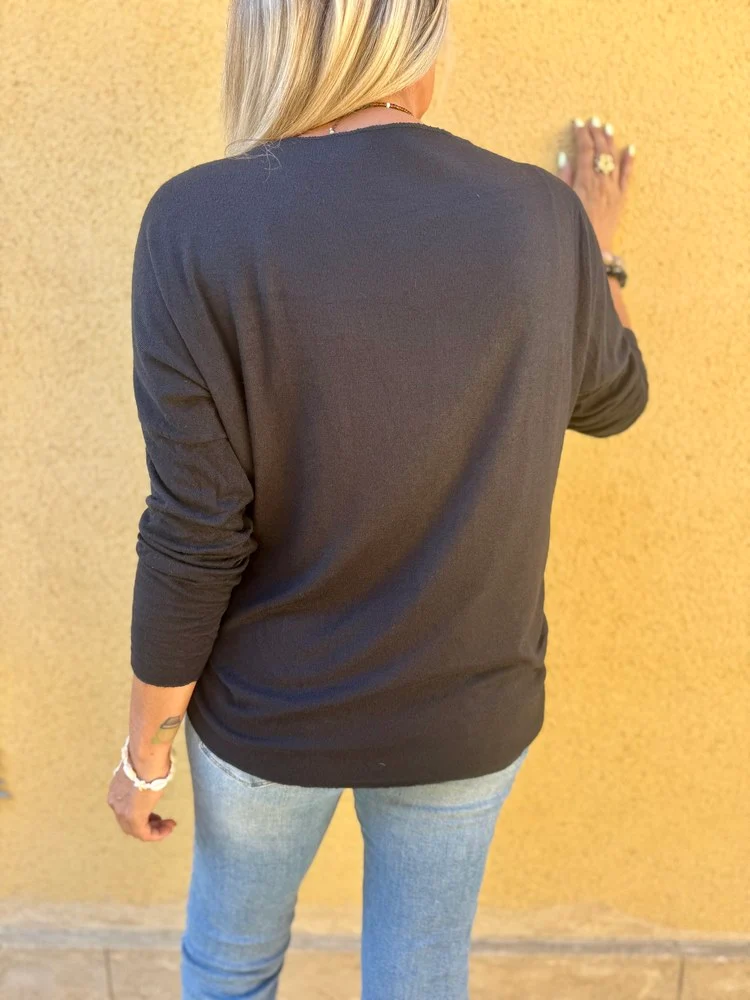 Pull fin Iconic noir