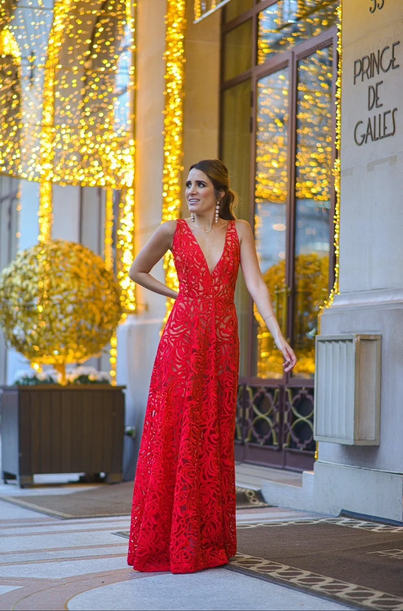 Vente Robe Peninsula rouge