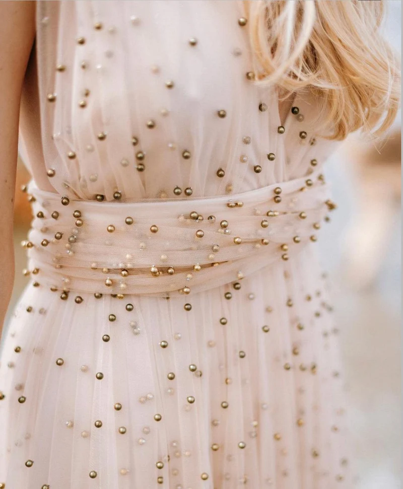 Vente Robe longue du soir Kyoto à perles dorées