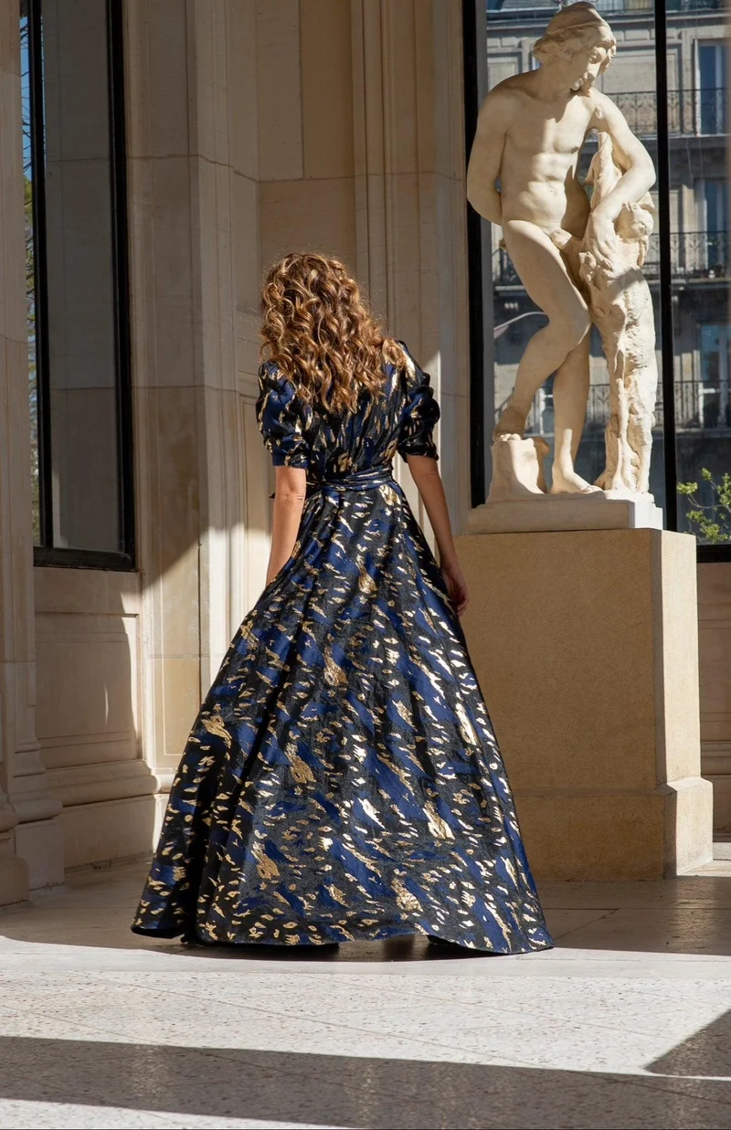 Vente Robe Abu Dhabi asymétrique bleue
