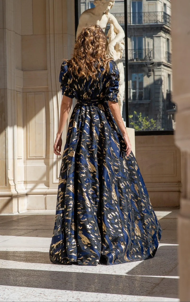 Vente Robe Abu Dhabi asymétrique bleue