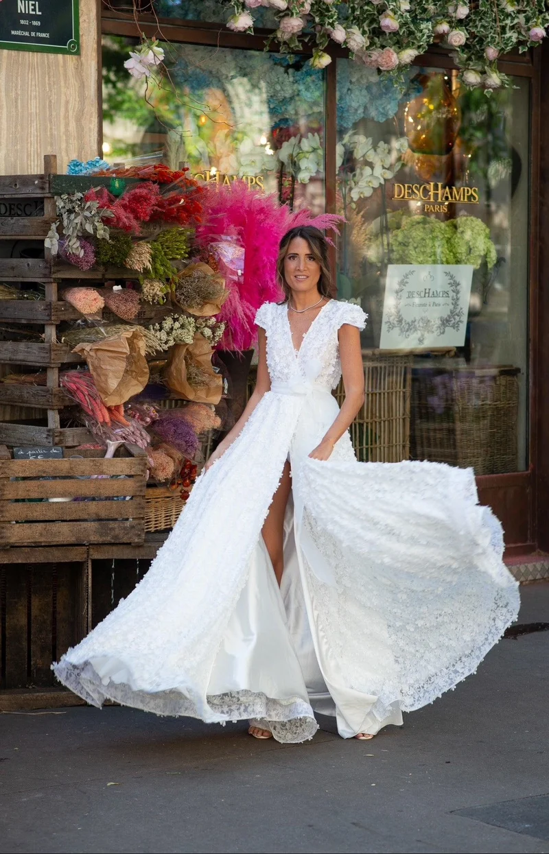 Vente Robe Rimini fleurs blanches