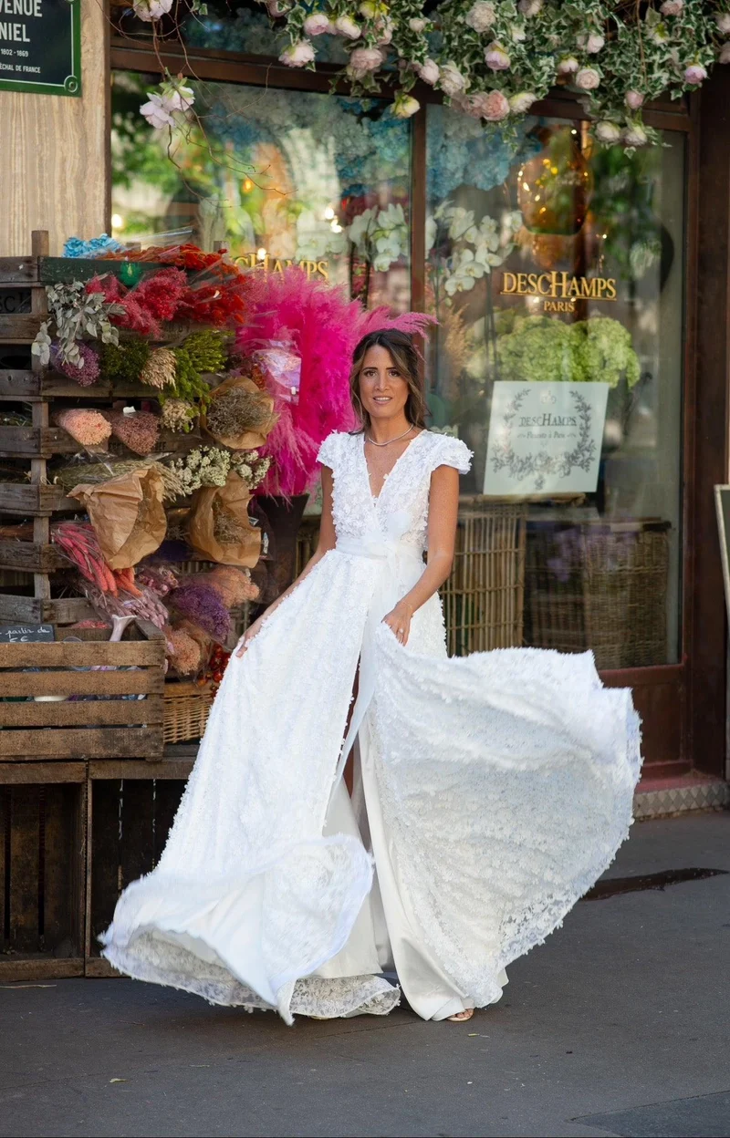 Vente Robe Rimini fleurs blanches