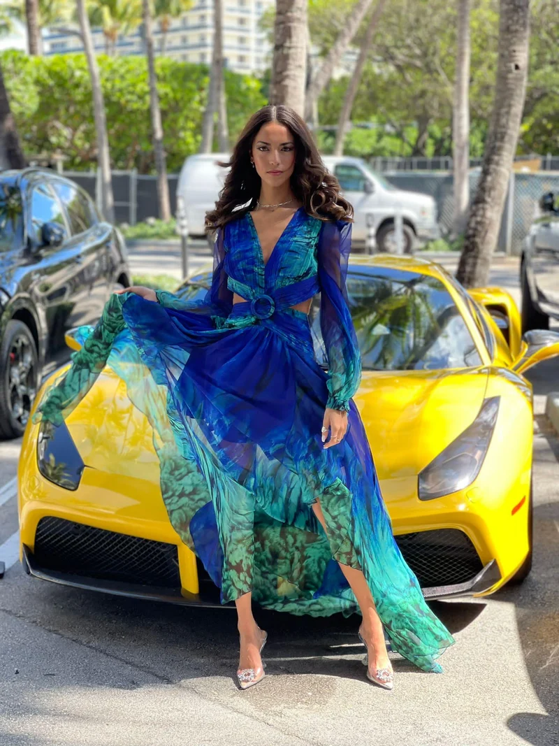 Vente Robe Alila bleu et verte