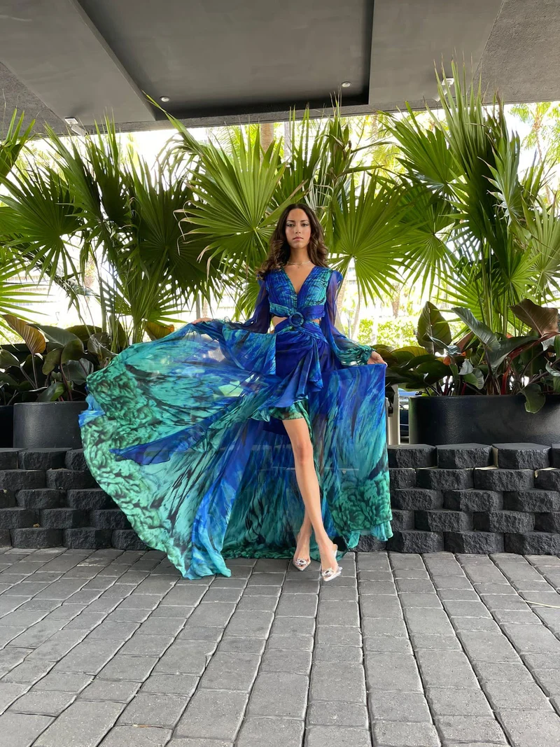Vente Robe Alila bleu et verte