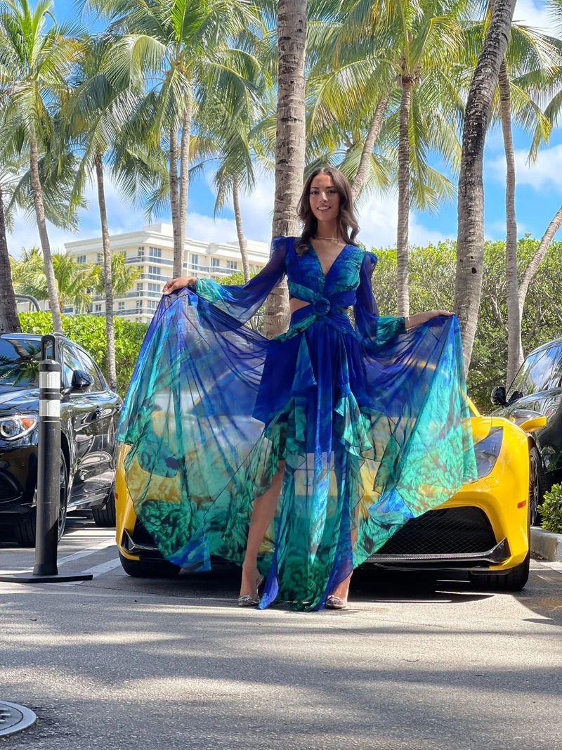 Vente Robe Alila bleu et verte