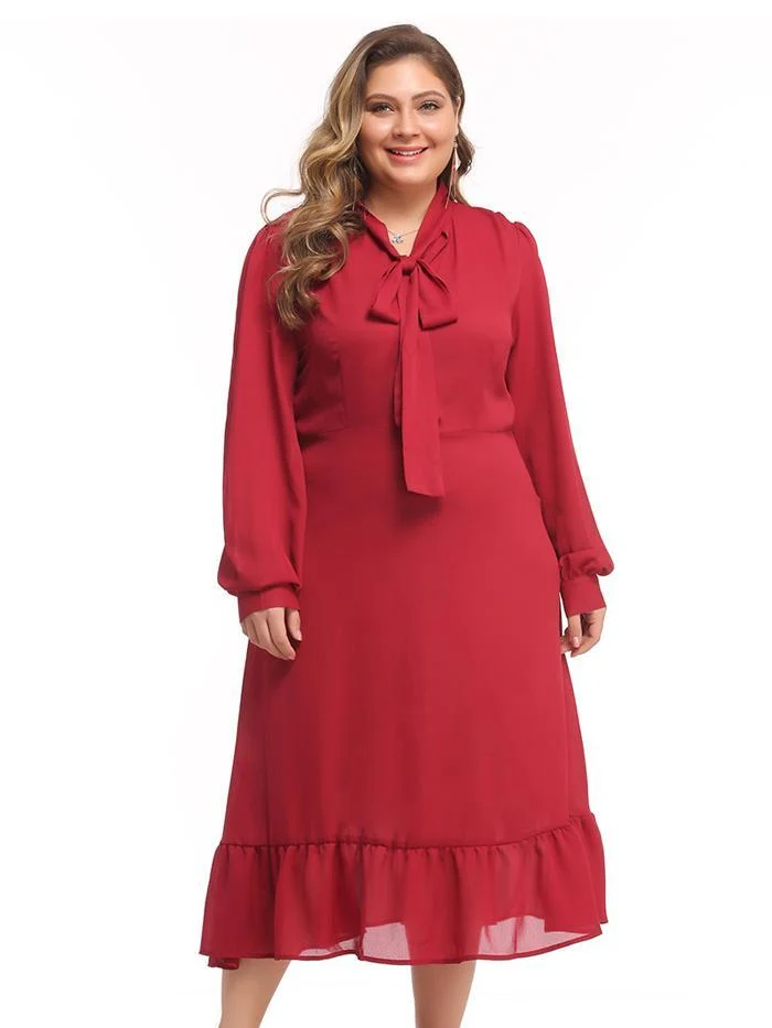 Bow Tie Ruffle Cami Dress