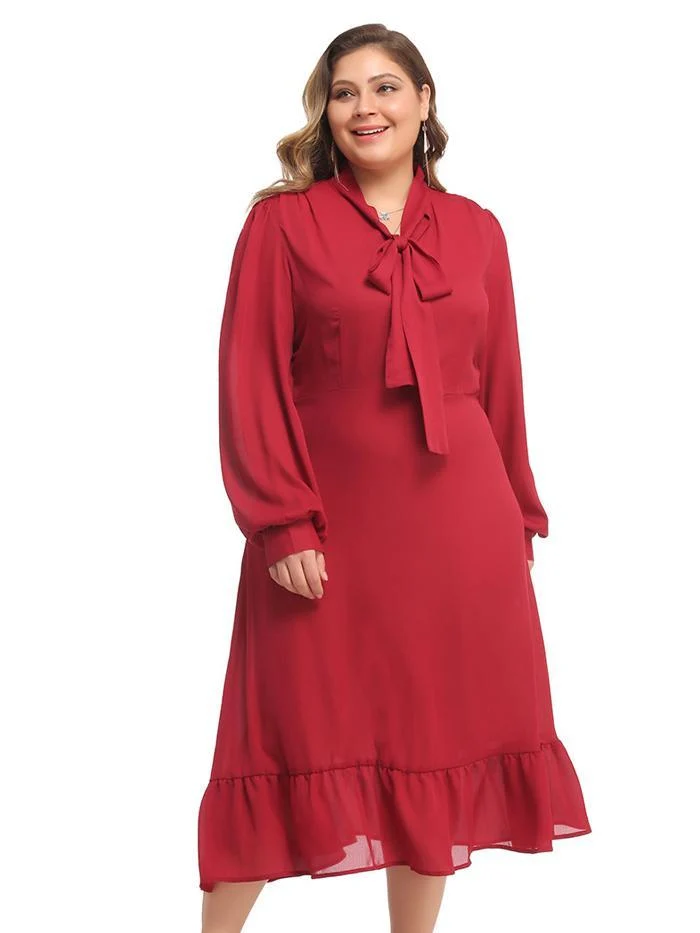 Bow Tie Ruffle Cami Dress