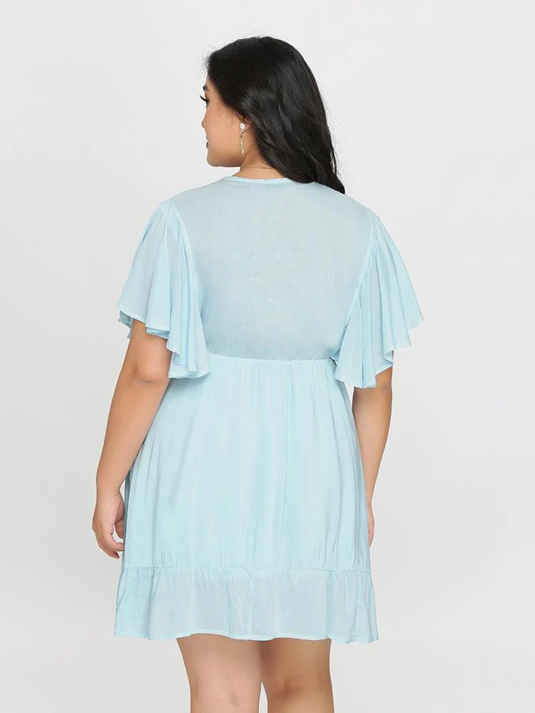 DISTY FLORAL RUFFLE SLEEVE