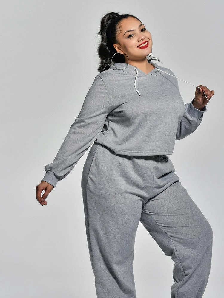 Solid Hoodie Sports Co-ords